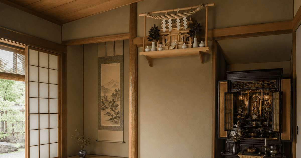 A Shinto Shrine and a Buddhist Altar in the Same Living Room. Nobody Was Confused.